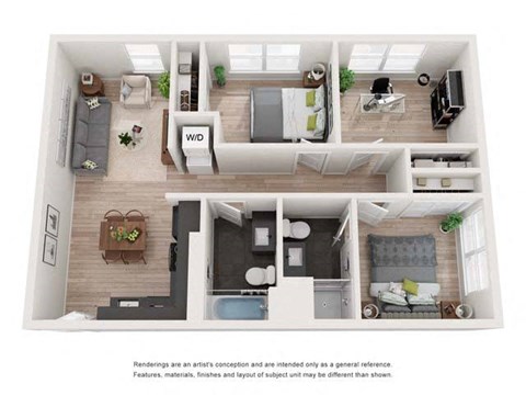 a floor plan of a house with a bedroom and a living room at Shift, Oregon, 97217
